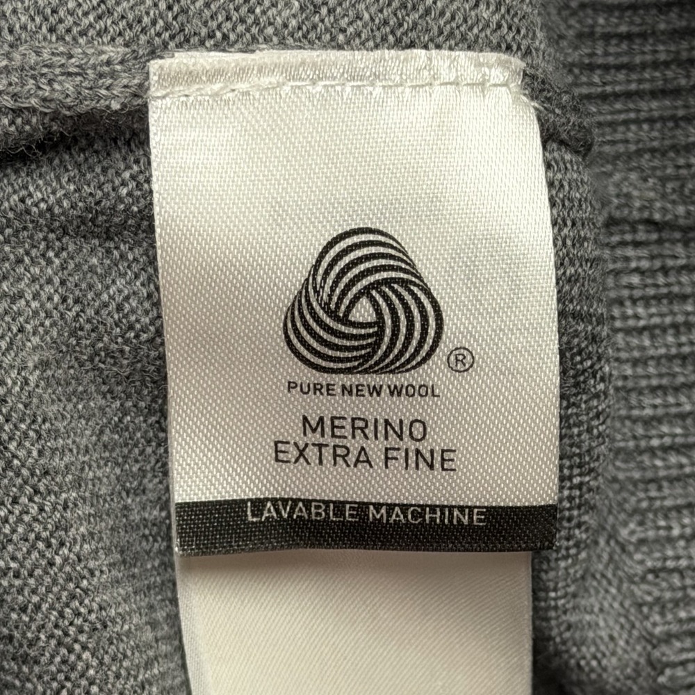 Lacoste Sweater Mens 3XL Gray 100% Extra Fine Merino Wool Turtleneck Crocodile - Picture 5 of 9